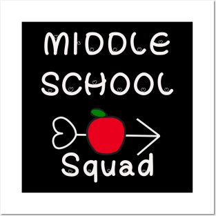 middle school squad apple arrow Posters and Art